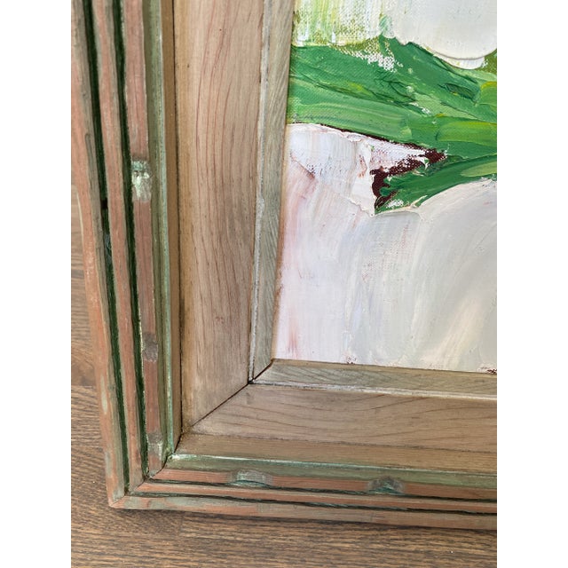 1960s Vintage Still Life Onions Oil Painting Signed For Sale - Image 10 of 13
