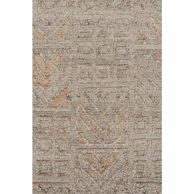 Rug & Kilim 2010s Rug & Kilim’s Scandinavian Style Outdoor Runner With Greige Geometric Patterns For Sale - Image 4 of 7