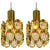 Brass and Glass Pendant Lamps, Austria, 1950s, Set of 2 For Sale - Image 6 of 6