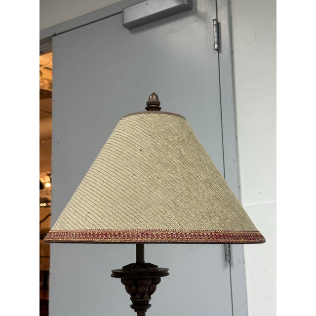 Metal Rustic Wrought Iron Table Lamp For Sale - Image 7 of 12