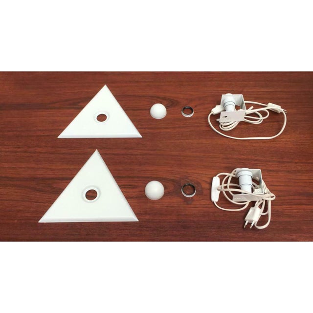 Mid-Century Modern Danish Metal Type 556 White Harlekin Sconces from Horn, 1960s, Set of 2 For Sale - Image 4 of 4