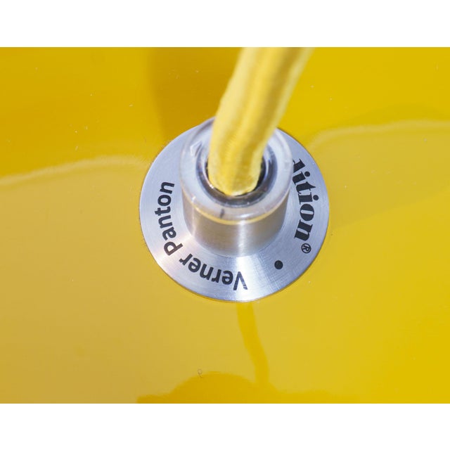 Mid-Century Modern VP2 Mustard Flowerpot Pendant Lamp by Verner Panton for &Tradition, 2000s For Sale - Image 3 of 7