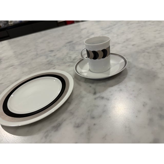 1960s 1960s Rosenthal Espresso Set and Dessert Plates - Service for 12 For Sale - Image 5 of 11