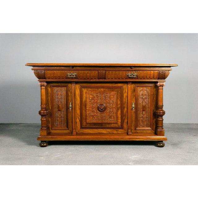 Sideboard/Curtain Period & Style: Gründerzeit - 2nd half of the 19th century Features: - Elegant and practical piece of...