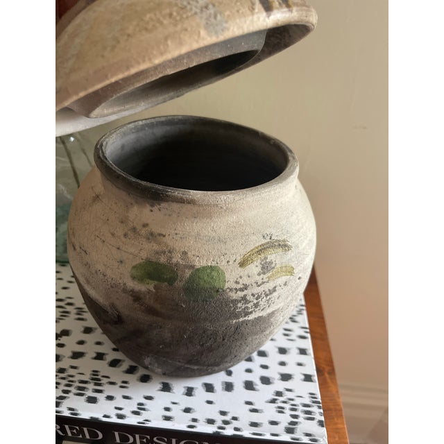 Cream Abstract Matte Pottery Vessel For Sale - Image 8 of 11
