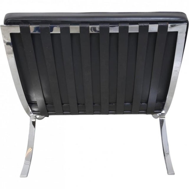 Barcelona Chair in Black Leather by Ludwig Mies van der Rohe, 2010s For Sale - Image 16 of 18