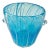 1960s Italian Hollywood Regency Pablo Venini Murano Glass Ice Bucket With Petite Bubbles For Sale