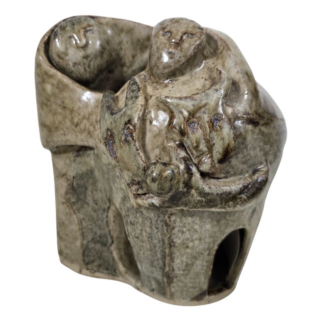 Sculptural Sandstone Lamp by Annie Maume, France, 1970s For Sale