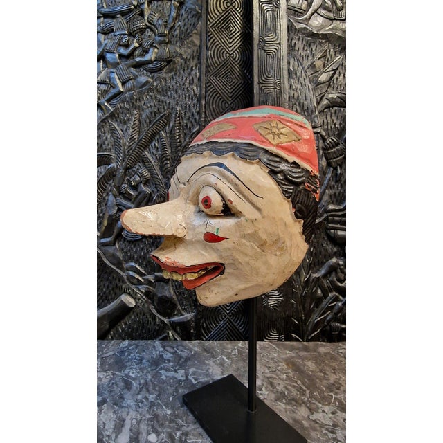1950s Balinese Mask on a Stand, 1950s For Sale - Image 5 of 9