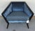 Caracole Caracole Modern Crushed Midnight Blue Velvet the Crane Lounge Chair For Sale - Image 4 of 8