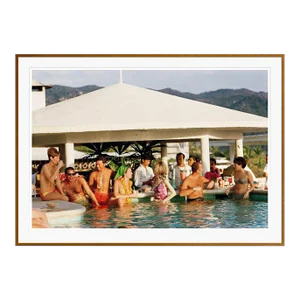 Racquet Club Pool 1968 by Slim Aarons Framed C-Print