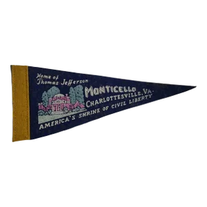 Vintage 1970s Miniature Monticello Banner