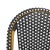 2020s Perry Indoor-Outdoor French Bistro Stacking Side Chair in Black & White & Light Brown - a Pair For Sale - Image 5 of 8