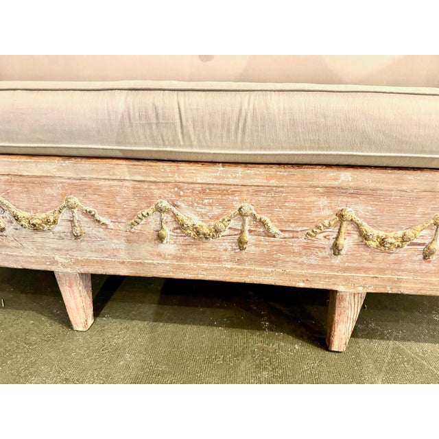 Camel Gustavian Swedish Neoclassical Sofa For Sale - Image 8 of 10