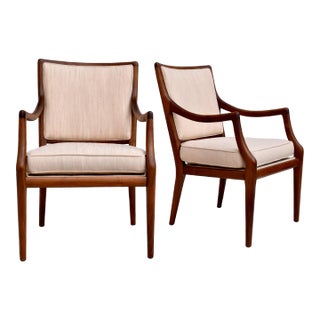 Mid 20th Century Pair of Open Armchairs Attributed to t.h. Robsjohn-Gibbing for Widdicomb For Sale