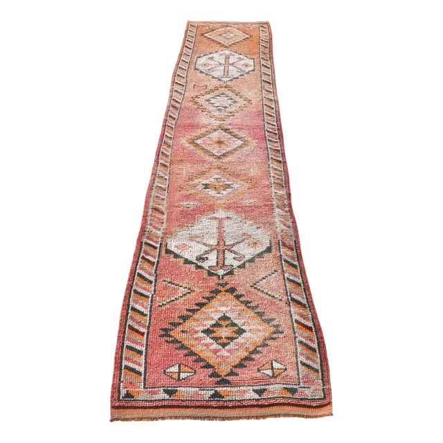 Vintage Runner Rug in Wool For Sale