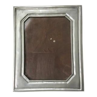 Late 20th Century De Campos De Quevedo Pewter Wooden Photo Picture Art Frame For Sale