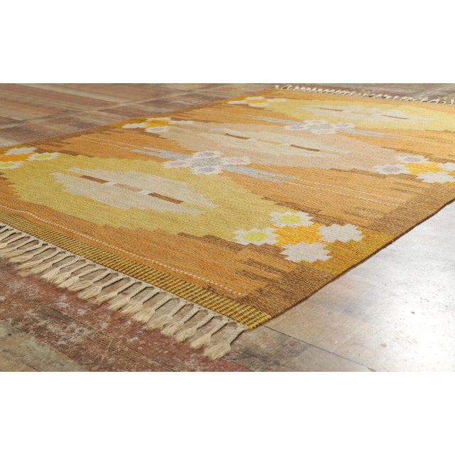 Ingegerd Silow Swedish Rollakan Rug Örbyhus Gul - 05'06 X 07'09 For Sale In Dallas - Image 6 of 10