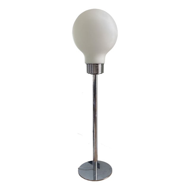 Bulbe Floor Lamp in Metal and Glass, 1980 For Sale