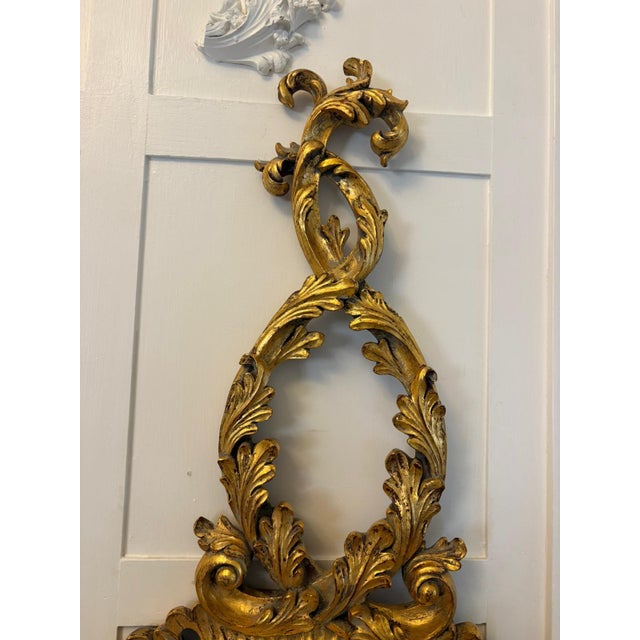 Wood Antique Regency Style Giltwood Convex Girandole Wall Mirrors, 1920, Set of 2 For Sale - Image 7 of 12
