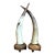 Vintage Horn and Wood Accent Lamps - Pair For Sale