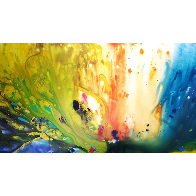 1980s Painting Large Abstract 1985 For Sale - Image 5 of 14