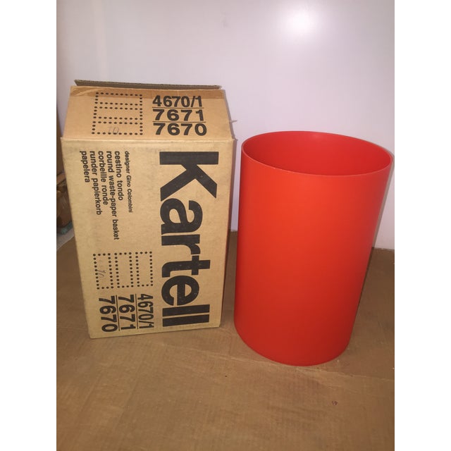 Kartell Item 7670/10 A Contemporary Cylindrical Classic from Designer Gino Columbini 15" H, approx. 10" diameter, ABS...