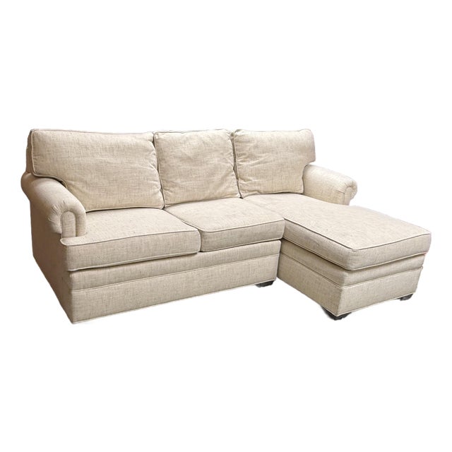 Ethan Allen Chaise Lounge Sectional For Sale