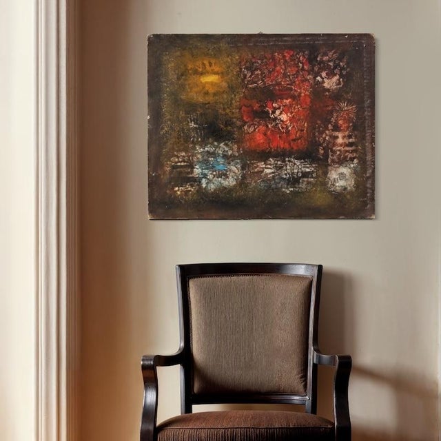J. Wolff, American Abstract Composition, 1960, Oil on Canvas For Sale - Image 6 of 15