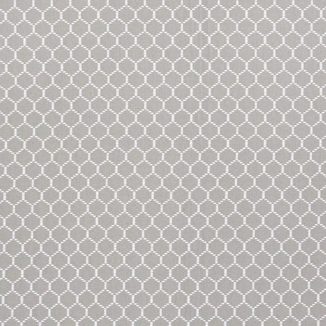 Schumacher Fishnet Fabric in Grey For Sale