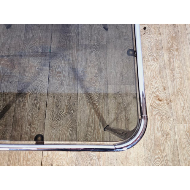 Mid-Century Modern Coffee Table in Chrome and Smoked Glass, Italy, 1970s For Sale - Image 9 of 18