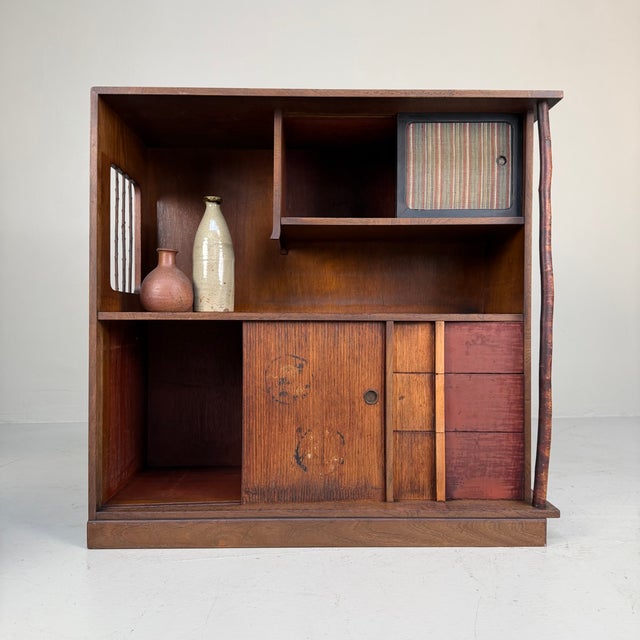 Small Japanese Asymmetrical Storage Cabinet, 1920s For Sale - Image 6 of 18