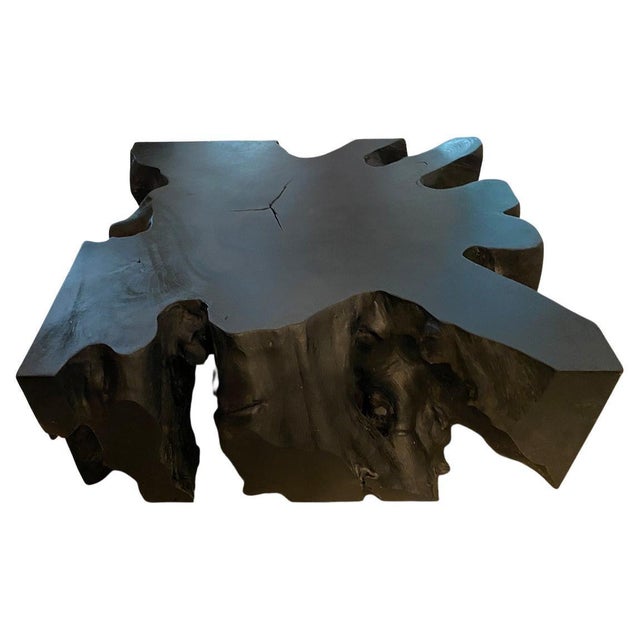 Andrianna Shamaris Impressive Charred Teak Wood Coffee Table or Console For Sale In New York - Image 6 of 18