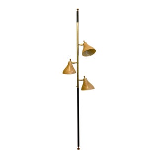 Mid-Century Modern Spring Loaded 3-Globe Floor Lamp For Sale