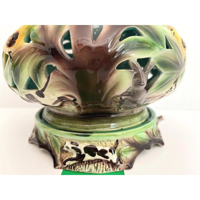 1950s Italian Flora & Fauna Lamp For Sale - Image 11 of 17