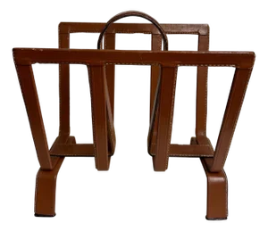 Stitched Leather Magazine Rack