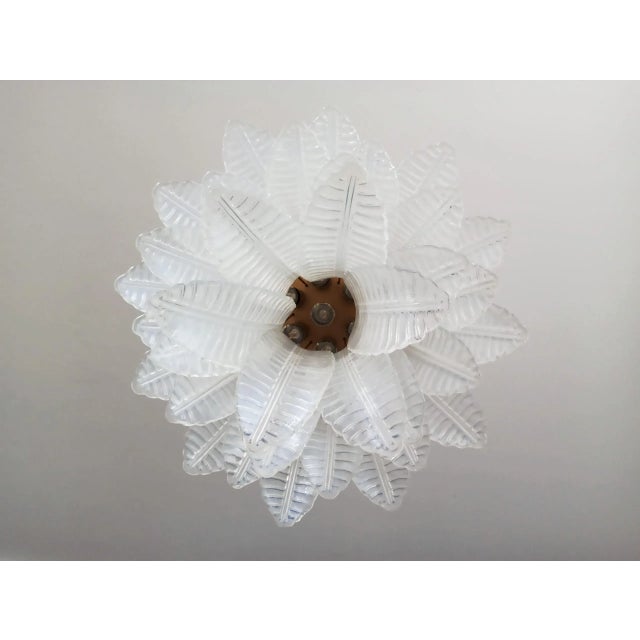 White Italian Murano Six-Tier Opaline Felci Glass Chandelier, 36 Opal Glasses For Sale - Image 8 of 12