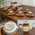 Quimper earthenware tea set from the 1930s-40s 1 teapot L=26cm H=21cm D=15cm 1 sugar bowl 9 cups 9 saucers including 1 cup...