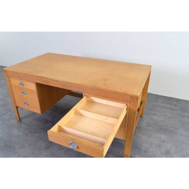 Mid-Century Oak Desk by Chr. Rasmussen for Randers Møbelfabrik, 1970s For Sale - Image 15 of 18