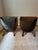 Pair of Mid-Century Michael Taylor for Baker Mahogany Spoonback Slipper Chairs – Original Black Leather & Brass Tacks For Sale - Image 9 of 14