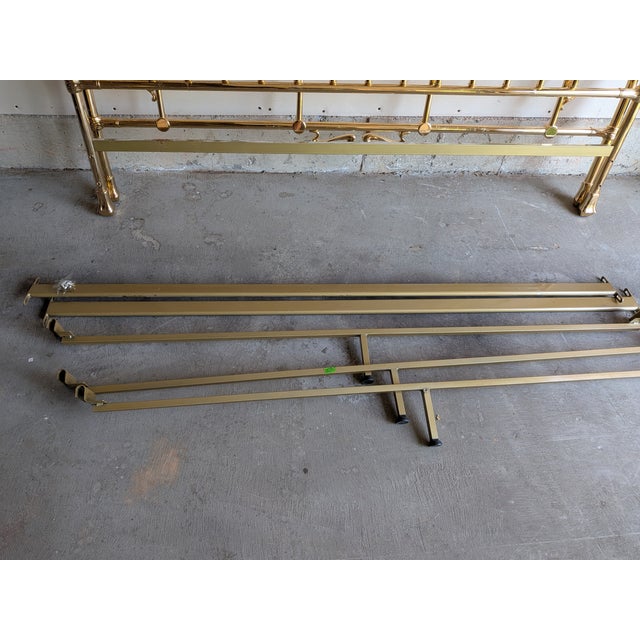 Late 20th Century Art Nouveau King Brass Bed Frame by Elliott's Designs For Sale - Image 18 of 18
