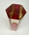 1960s Vintage Red Murano Attributed Sommerso Hexagonal Vase by Mandruzzato For Sale - Image 5 of 10