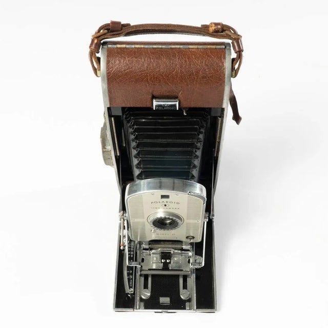 Metal Vintage Polaroid Land Camera in Case Model 95, Circa 1948 For Sale - Image 7 of 8