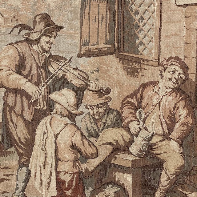 Pair Antique Tapestries After David Teniers the Younger For Sale - Image 10 of 14