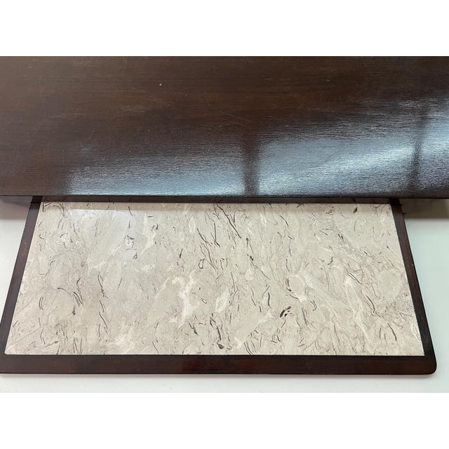 Large Art Deco Credenza with Original Marble Top, 1940s For Sale - Image 15 of 17