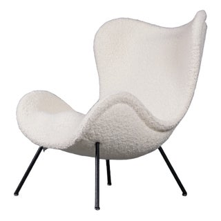Madame Lounge Chair with Dedar Boucle Fabric by Fritz Neth for Correcta, 1950s For Sale