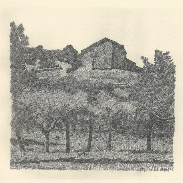 Giorgio Morandi (1890-1964) "Paesaggio di Grizzana, le Lame" (Landscape in Grizzana - The Lame) Lithograph on paper Year...