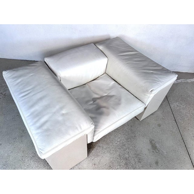 1970s Early Edition Model Brigadier Cubist Leather Armchair by Cini Boeri for Gavina, Italy, 1972 For Sale - Image 5 of 18