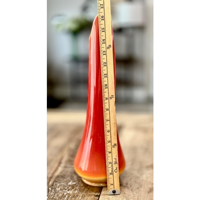 Glass Vintage Le Smith Bittersweet Smoothie Swung Vase - Mid Century Modern - 17"h For Sale - Image 7 of 8