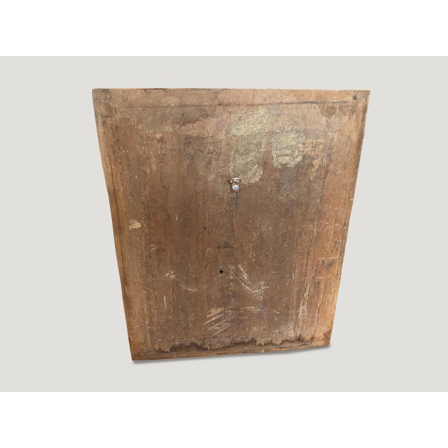 Tribal Antique Hand Carved Wooden Panel For Sale - Image 3 of 5